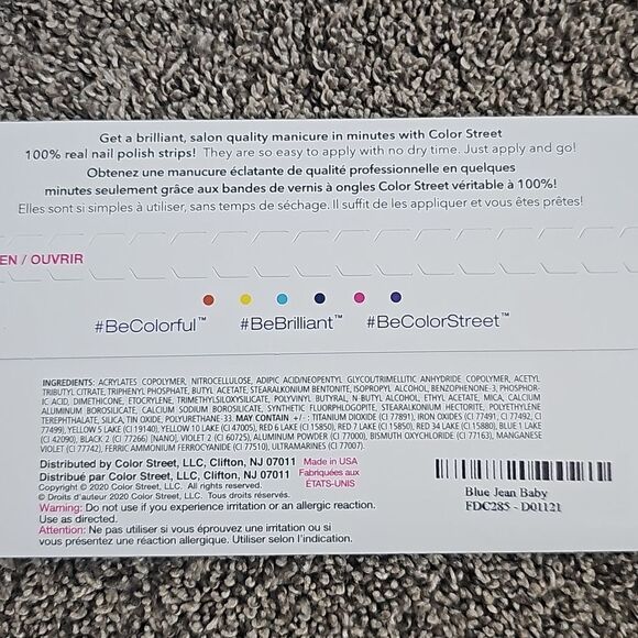 Color Street Press On Nails BLUE JEAN BABY - Picture 3 of 3